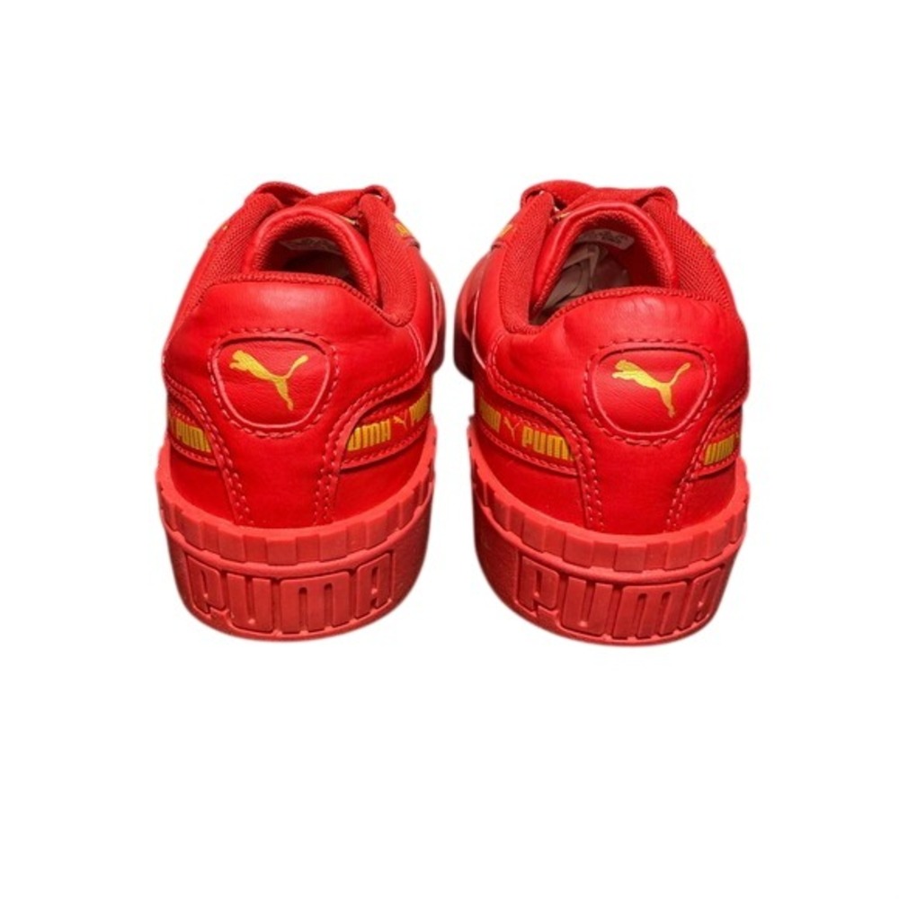 Puma Calibrate Women's Red Yellow Logo‎ Platform Sneakers Size 6.5 - Picture 2 of 7